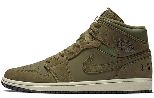 Jordan Jordan 1 Mid Olive Canvas 2018