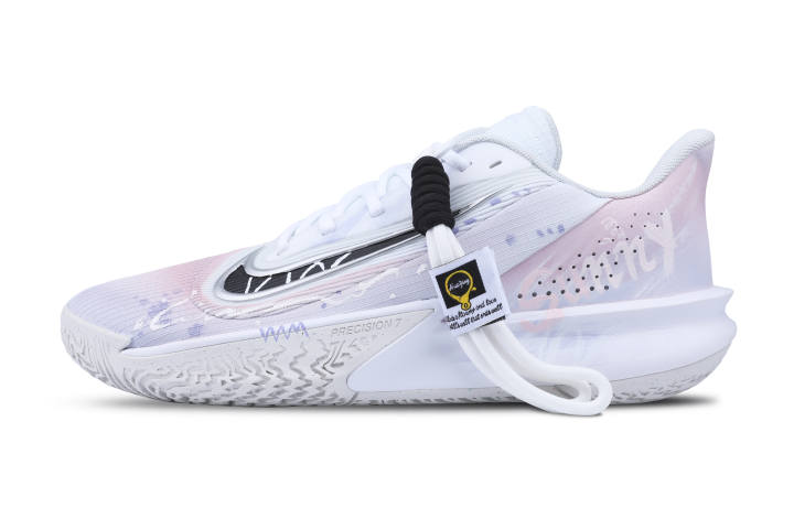 Nike Nike Precision 7 Low top Basketball Shoes Unisex White Purple Pink