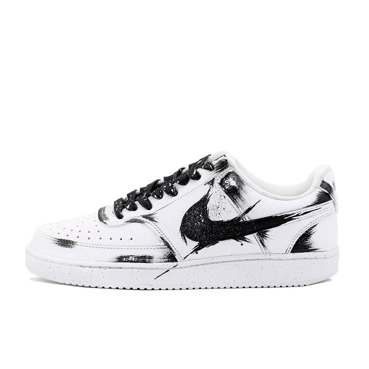 Nike Nike Court Vision 1 Leather Balance Lightweight Low top Skateboard Shoes Men's Black White