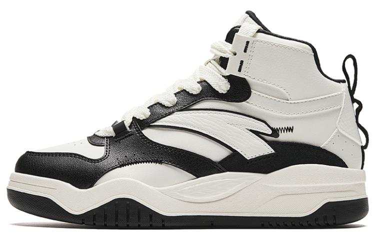Anta Wave Shoe Comfortable Slip Resistant Lightweight Non slip Lightweight Mid top Skateboard Shoes Women's Black White