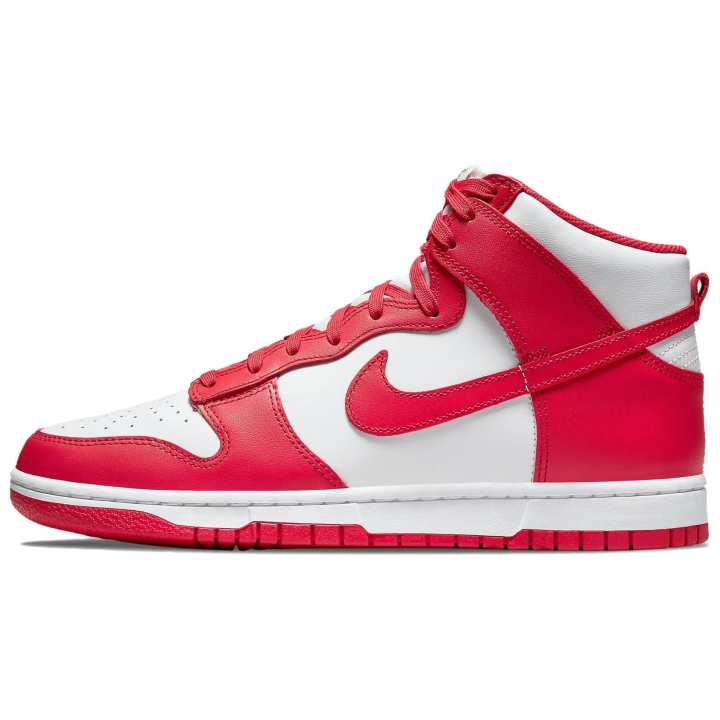 Nike Nike Dunk Abrasion Resistant Abrasion Resistant High top Skateboard Shoes Men's Red White