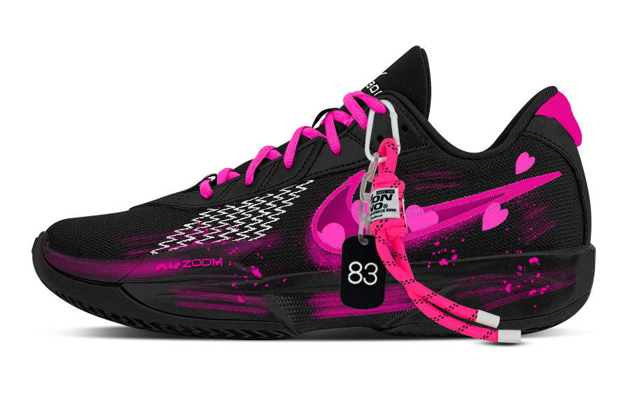 Nike Nike Air Zoom G.T. Cut Academy Heart Beats Rapidly Low top Basketball Shoes Men's Black Purple
