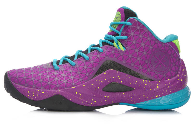 Li-Ning Li Ning All In Team 4 Basketball Shoes Men's Mid Top Purple/Blue