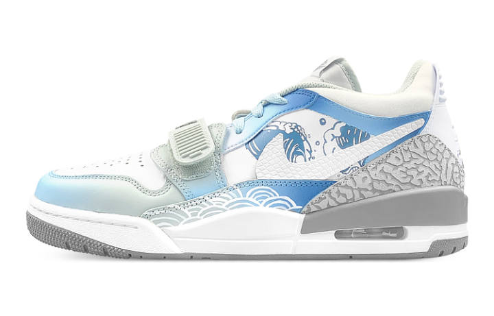 Jordan Jordan Legacy 312 Low top Skateboard Shoes Men's White Blue