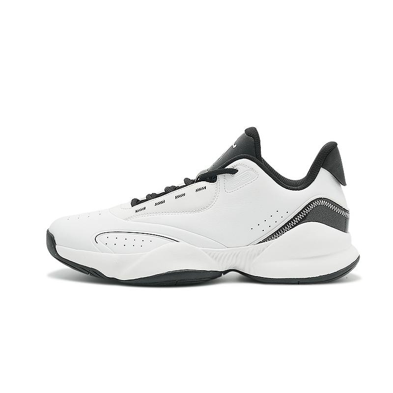 QIAODAN Wending Cushioning Slip Resistant Abrasion Resistant Support Lightweight Rebound Low top Basketball Shoes Men's