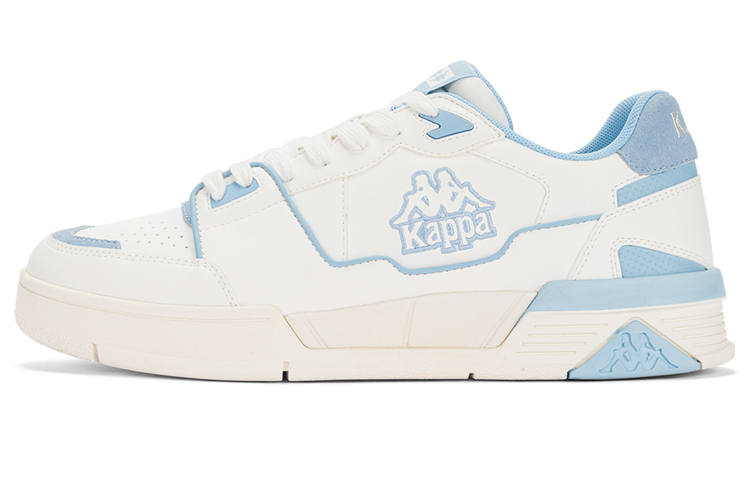 Kappa Slip Resistant Abrasion Resistant Low top Skateboard Shoes Unisex White Blue