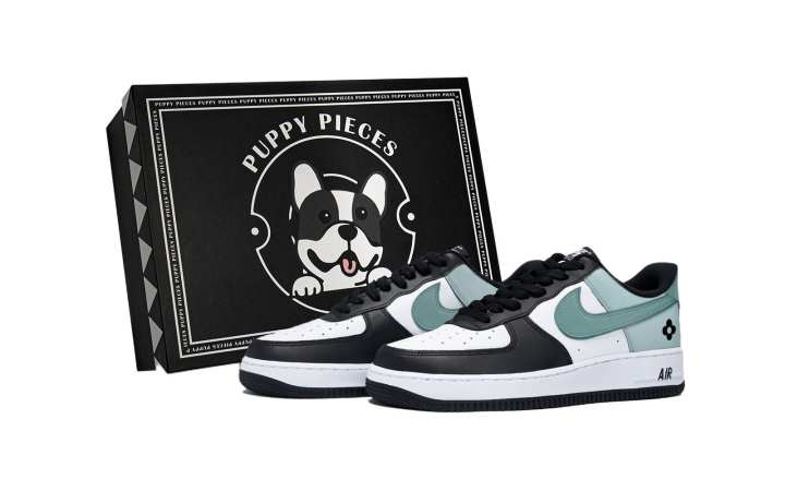 Nike Nike Air Force 1 Rose Milk Tea, Special Shoe Box Slip Resistant Low top Skateboard Shoes Men's White Green