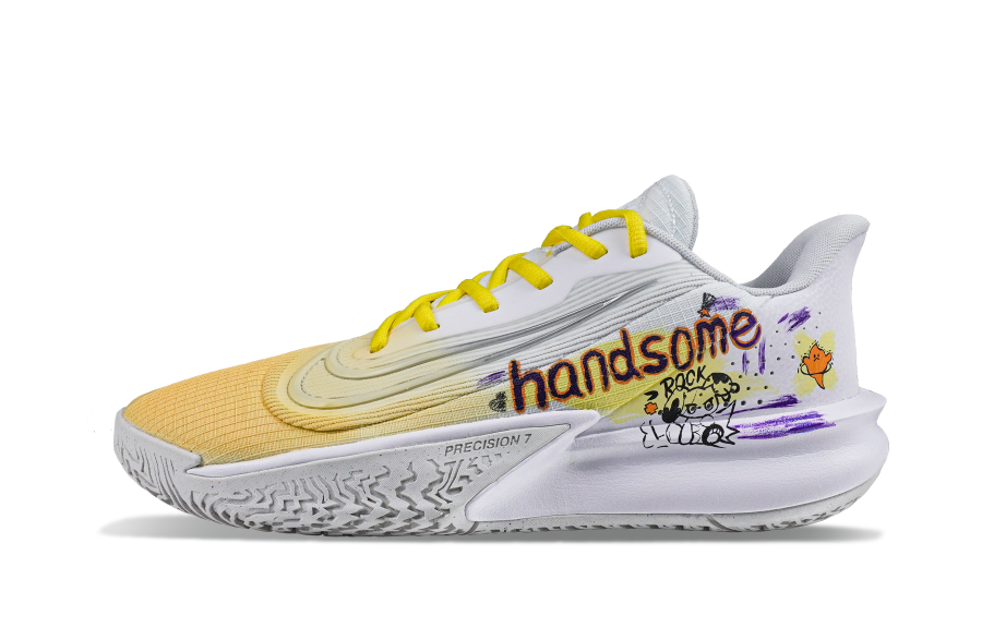 Nike Nike Precision 7 Abrasion Resistant Abrasion Resistant Low top Basketball Shoes Unisex Yellow