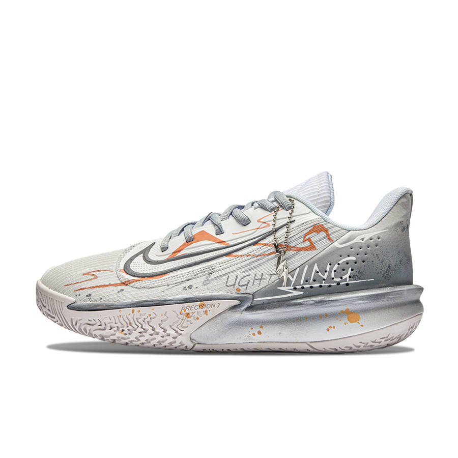 Nike Nike Precision 7 Lively Island, Shimmery Orange Abrasion Resistant Abrasion Resistant Low top Basketball Shoes Men's