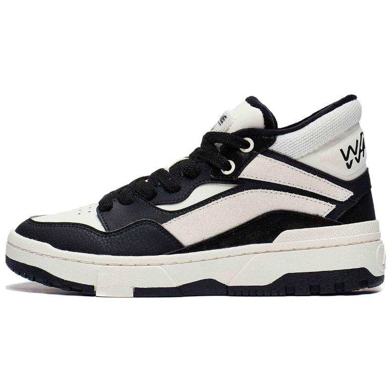 Li-Ning Li Ning Wave Mid Fleece Slip Resistant Abrasion Resistant Skateboard Shoes Women's Black