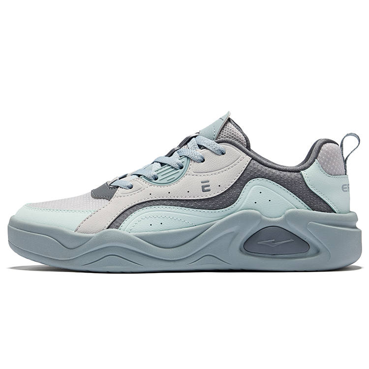 Erke Cloud Book Abrasion Resistant Slip Resistant Low top Skateboard Shoes Men's Mist Gray Deep Cool Gray