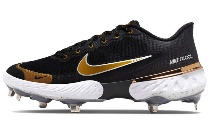 Nike Nike Alpha Huarache Elite 3 Low 'Black Metallic Gold'