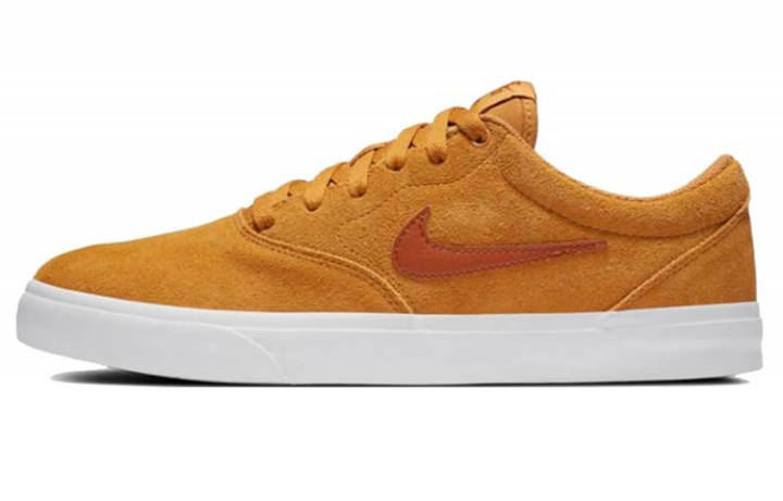 Nike Nike SB Charge Suede Slip Resistant Low top Skateboard Shoes Men's Brown Yellow