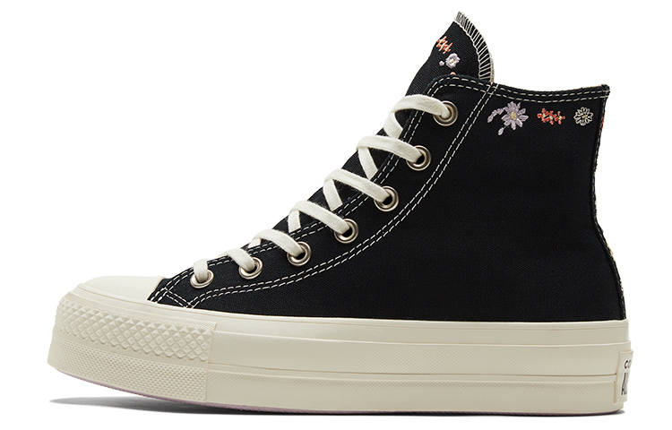 Converse Chuck Taylor All Star Wmns Converse Lift Platform High 'Embroidered Floral - Black' Women's