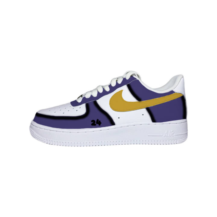 Nike Nike Air Force 1 Mamba Low top Skateboard Shoes Women's White Purple Yellow