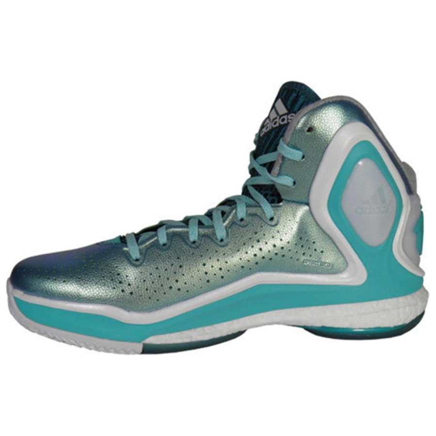 Adidas Adidas D Rose 5 Slip Resistant Abrasion Resistant High top Basketball Shoes Men's Blue