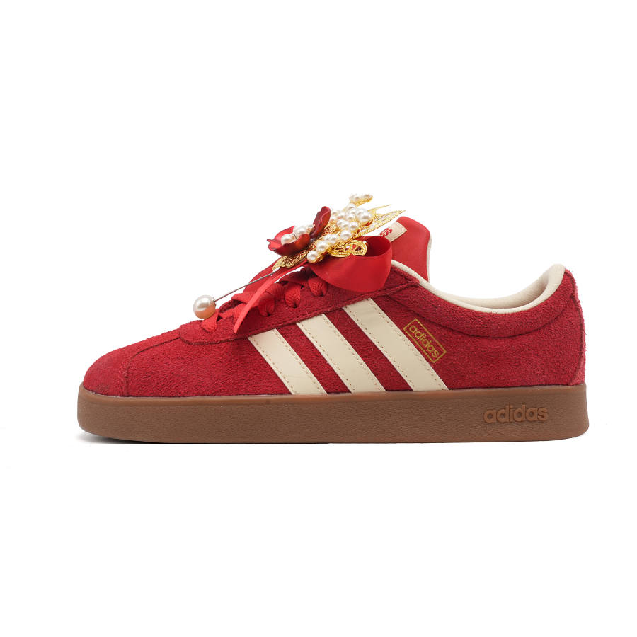 Adidas Adidas Vl Court Classic Height Increasing Height Increasing Low top Skateboard Shoes Unisex Red