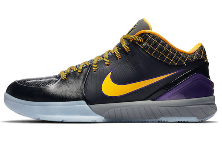 Nike Nike Zoom Kobe 4 Protro Carpe Diem Slip Resistant Lightweight Low top Performance Basketball Shoes Men's Black Yellow