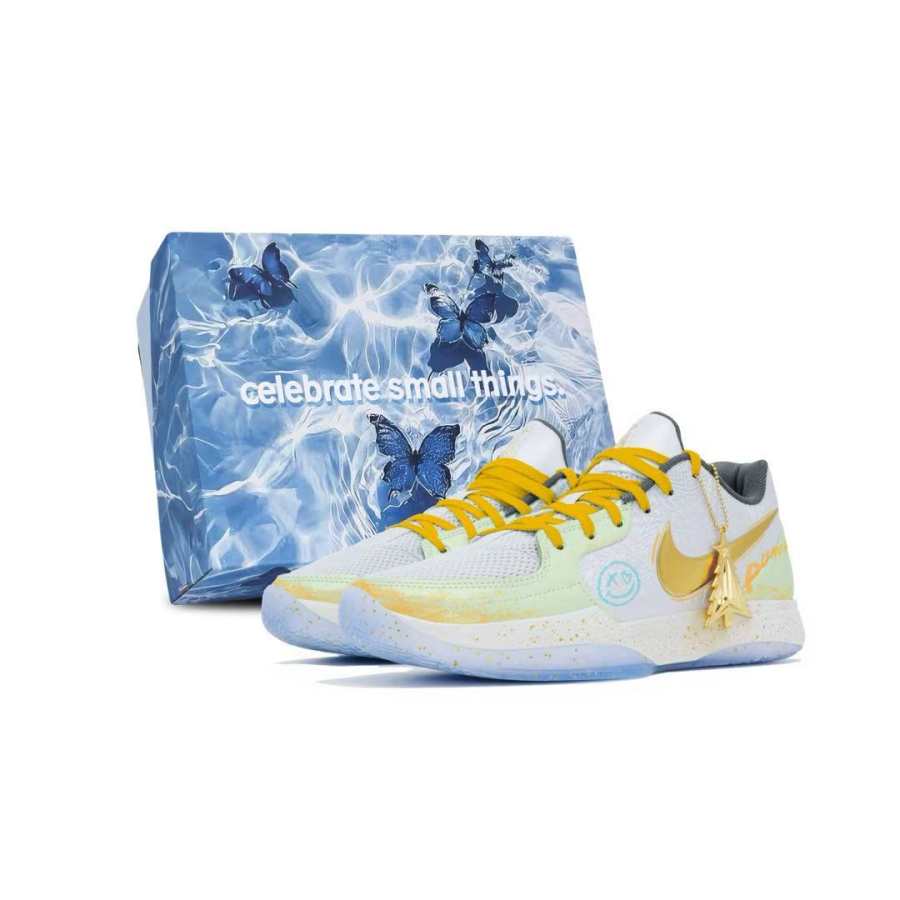 Nike Nike Ja 2 Cushioning Slip Resistant Abrasion Resistant Low top Basketball Shoes Men's Cyan Orange