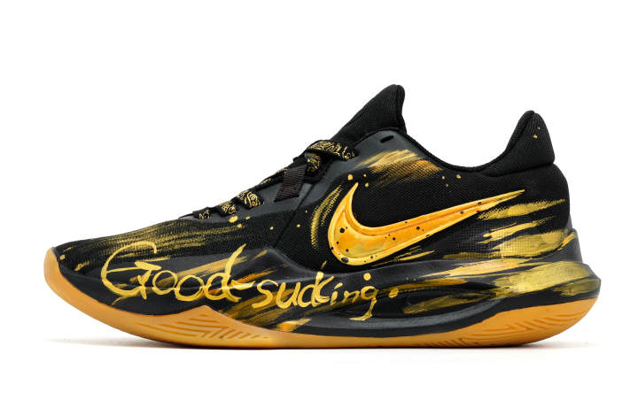 Nike Nike Precision 6 Obsidian Gilded Slip Resistant Abrasion Resistant Low top Basketball Shoes Men's Black Gold