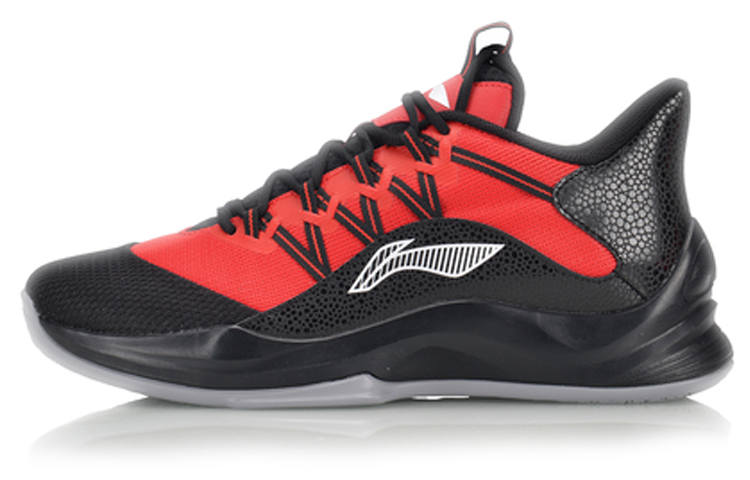 Li-Ning Li Ning Star Speed Rebound Cushioning Lightweight Slip Resistant Low top Basketball Shoes Men's Vermilion