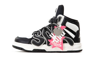 ADCDAVINCI Time Gears Collection Abrasion Resistant High top Skateboard Shoes Unisex Black/White/Yellow