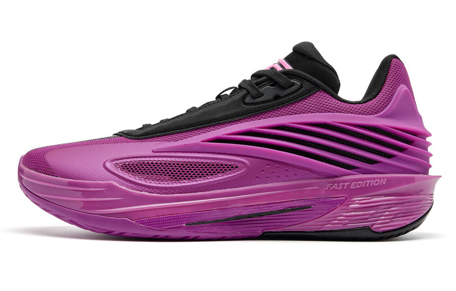 QIAODAN FE3.5 Purple Lightning Cushioning Slip Resistant Abrasion Resistant Breathable Anti Twist Grip Low top