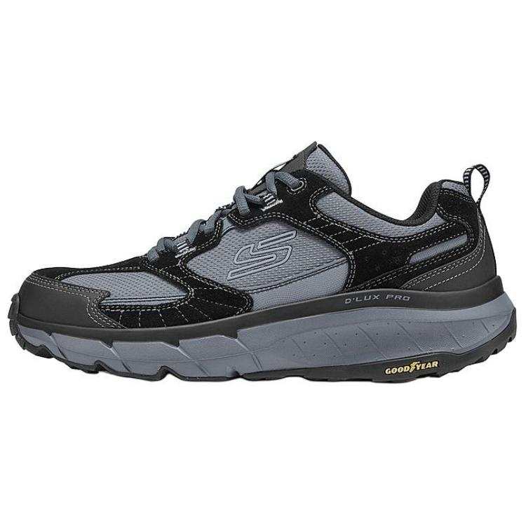 Skechers D'Lux Pro Soft And Comfortable Abrasion Resistant Abrasion Resistant Low top Hiking Shoes Men's Black Gray
