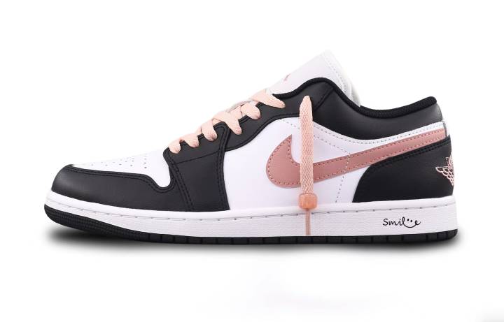 Jordan Jordan Air Jordan 1 Pink Sweet Dark Chocolate Soft And Comfortable Abrasion Resistant Abrasion Resistant Low top