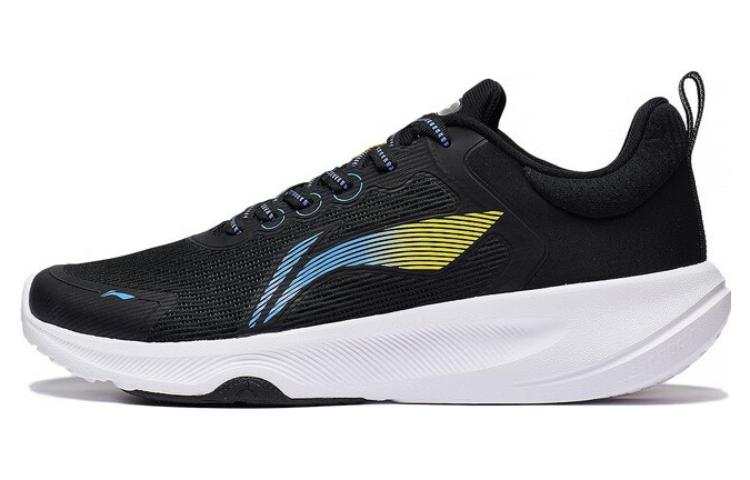 Li-Ning Li Ning Lanying Light Breathable Rebound Abrasion Resistant Low top Badminton Shoes Men's Black Yellow Blue