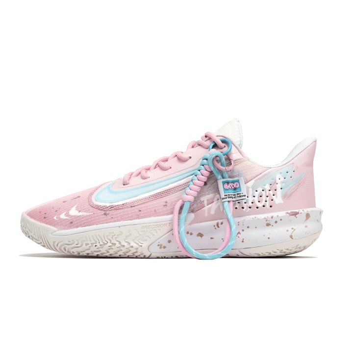 Nike Nike Precision 7 P.M.S Pink SHION Cushioning Low top Basketball Shoes Unisex Pink White