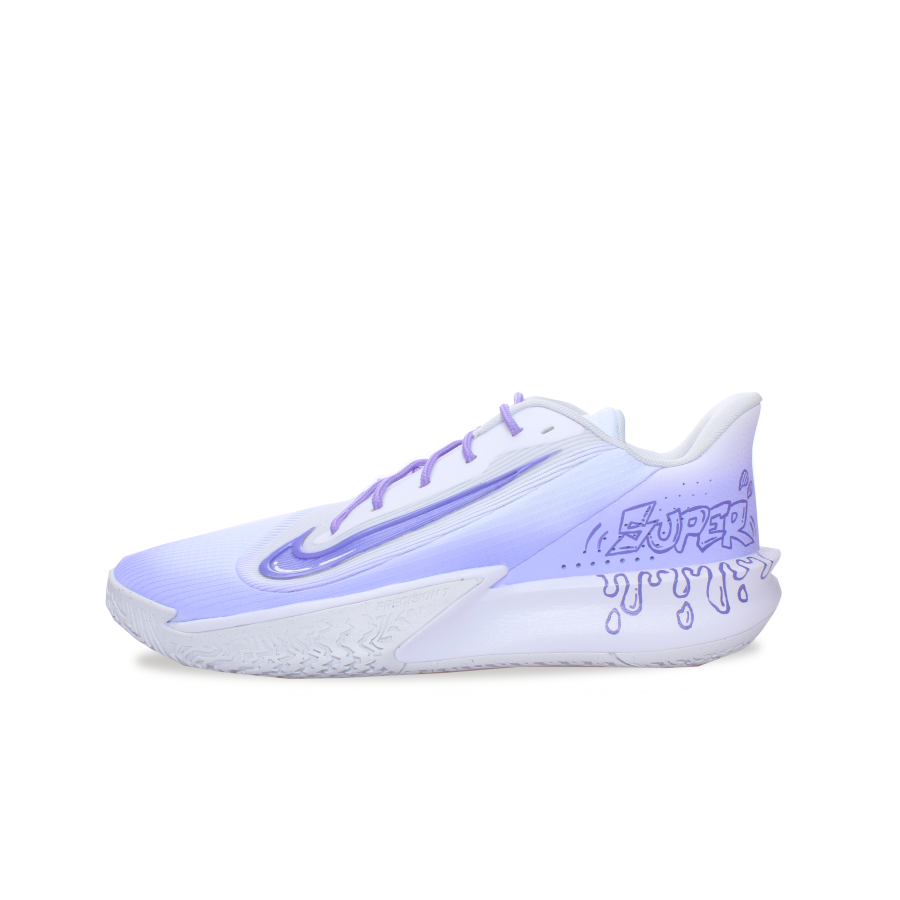 Nike Nike Precision 7 Abrasion Resistant Abrasion Resistant Low top Basketball Shoes Men's Purple White