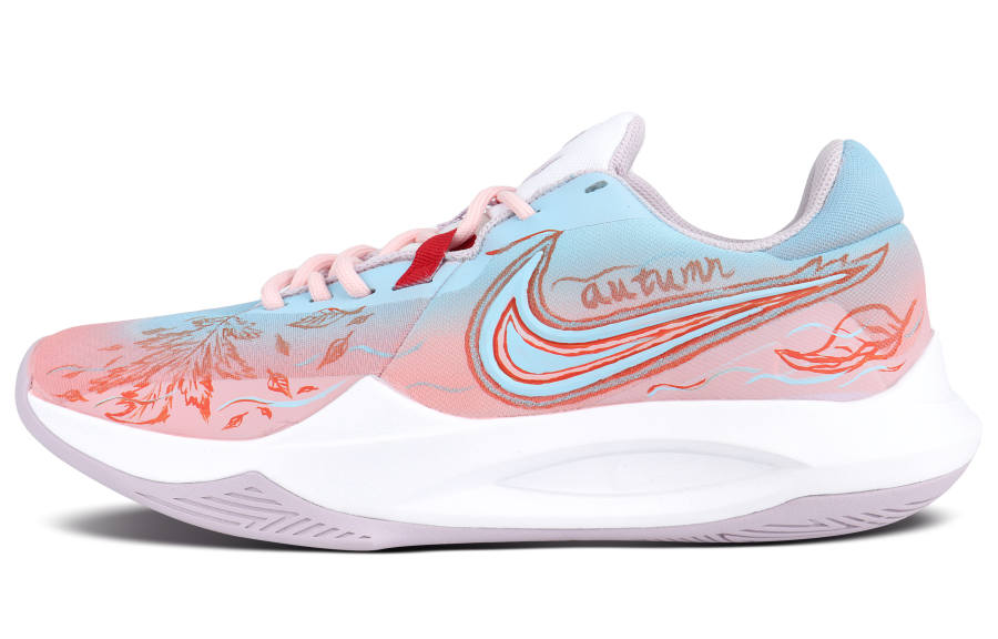Nike Nike Precision 6 Cushioning, Wear Resistant Low top Basketball Shoes Men's Blue Pink