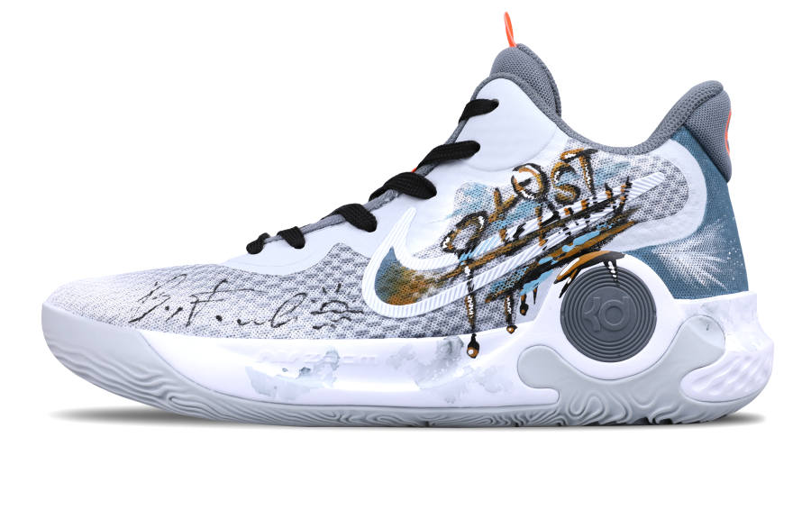 Nike Nike KD Trey 5 IX Cushioning, Wear Resistant Mid top Basketball Shoes Unisex Gray White