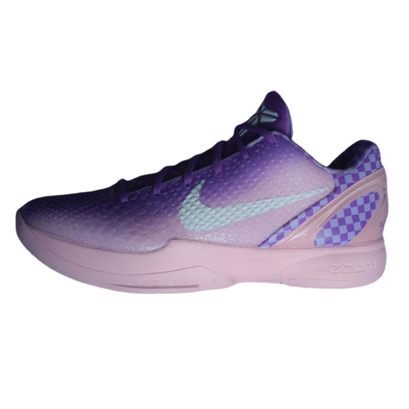 Nike Nike Zoom Kobe 6 Slip Resistant Abrasion Resistant Low top Basketball Shoes Unisex Purple
