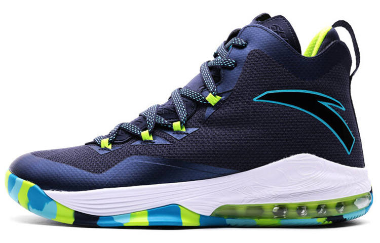 Anta The Shield 1 Comfortable Cushioning Slip Resistant Abrasion Resistant High top Basketball Shoes Men's Blue