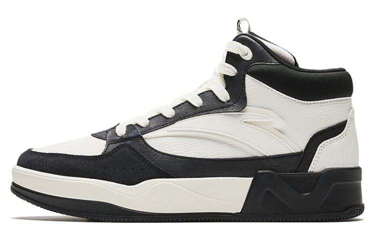 Anta Cushioning, Wear Resistant High top Skateboard Shoes Men's White Black