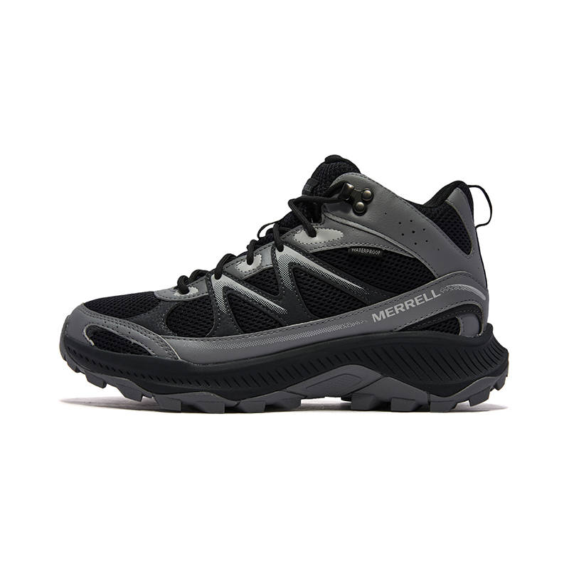 MERRELL TEMPO EXP MID WP Slip Resistant, Abrasion Resistant, Breathable Mid top Mountaineering Hiking Shoes Men's