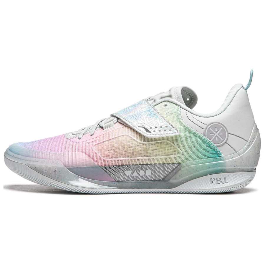 Li-Ning Li Ning Wade 808 4 Ultra Low top Basketball Shoes Men's White Pink Blue