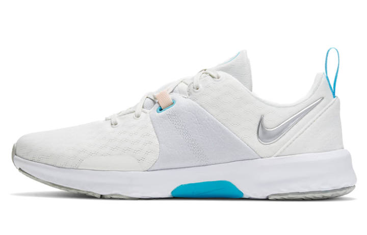 Nike Nike City Trainer 3 Slip Resistant Abrasion Resistant Low top Training Shoes Women's White Silver Blue