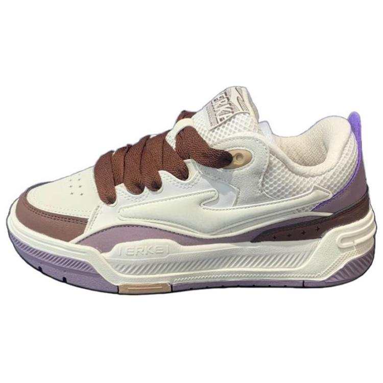 Erke Abrasion Resistant Abrasion Resistant Low top Skateboard Shoes Women's Purple