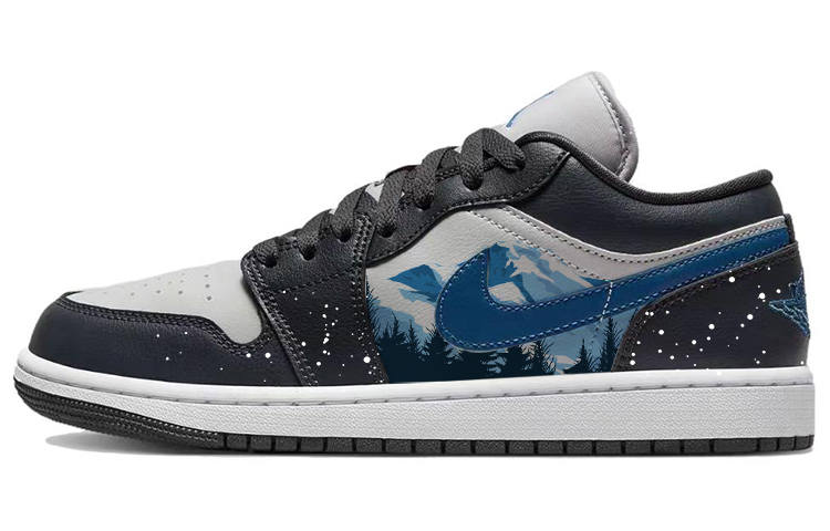 Jordan Jordan Air Jordan 1 Xingji Deep Mountain, Overlapping Mountains Mori Style Cushioning Slip Resistant