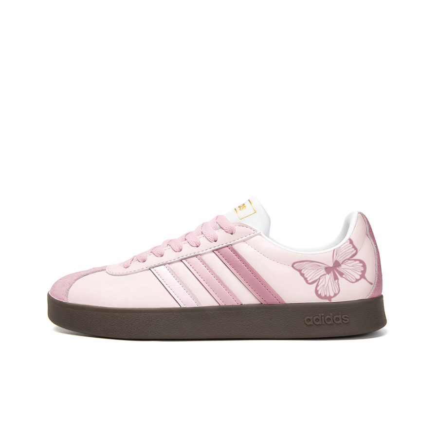 Adidas Neo VL Court 2.0 Slip Resistant Abrasion Resistant Low top Skateboard Shoes Unisex Pink