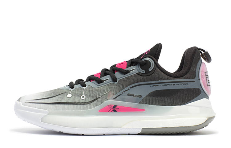 361° DVD2 X Factor Cushioning Slip Resistant Abrasion Resistant Breathable Low top Basketball Shoes Men's Black White