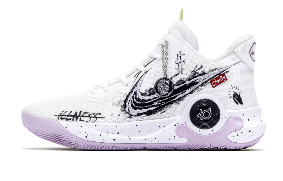 Nike Nike KD Trey 5 IX Angel & Bleach Fabric Mid top Vintage Basketball Shoes Unisex Black White