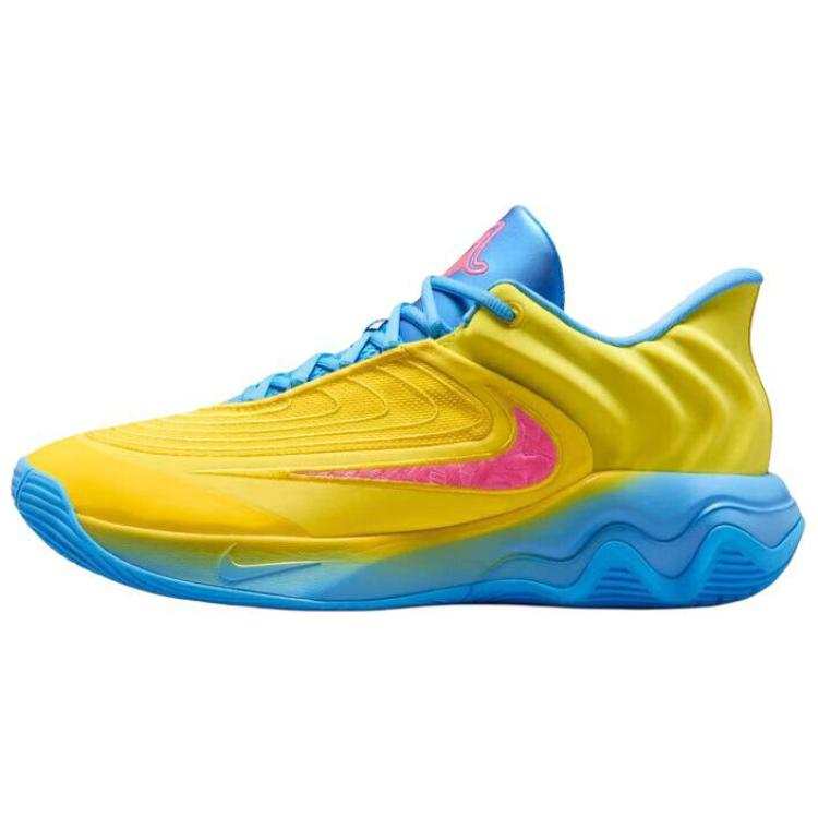 Nike Nike Giannis Immortality 4 Slip Resistant Abrasion Resistant Low top Basketball Shoes Men's Yellow Blue