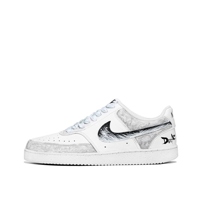 Nike Nike Court Vision 1 Slip Resistant Low top Skateboard Shoes Men's Light Gray