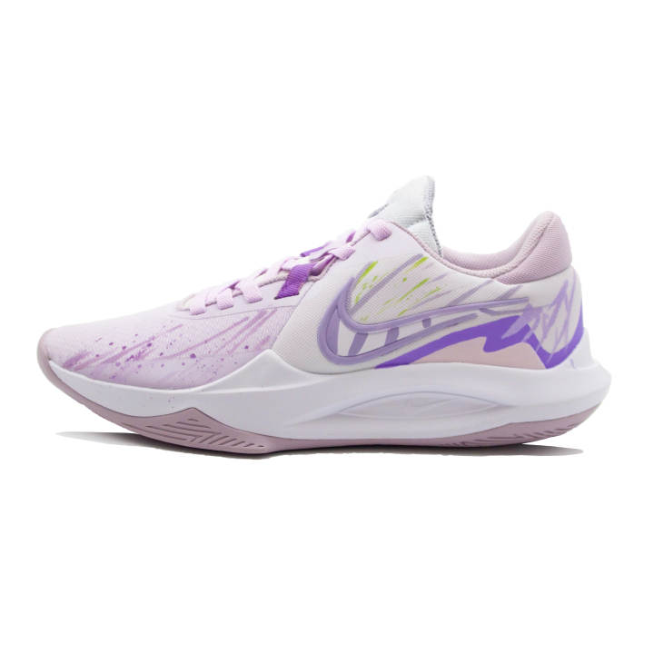 Nike Nike Precision 6 Purple Electric Star Dance Comfortable Low top Basketball Shoes Men's Light Purple