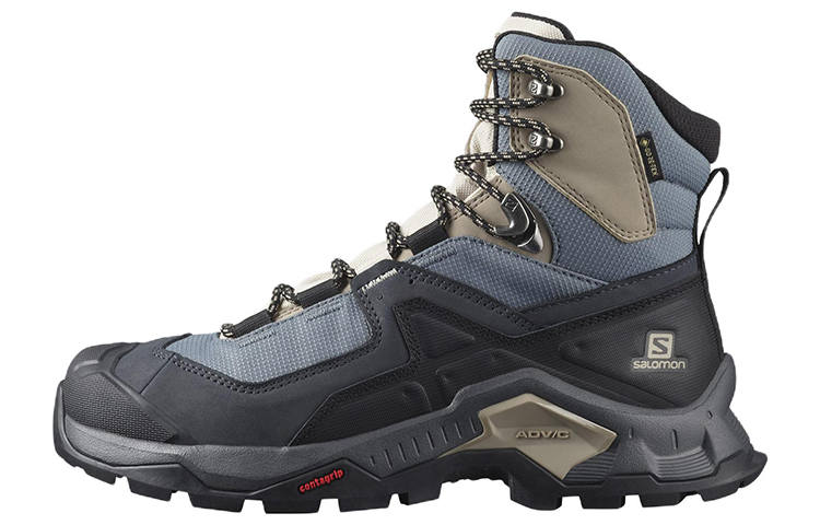 SALOMON XT Quest Leather, Textile Comfortable Waterproof And Breathable High top Abrasion Resistant Outdoor Shoes
