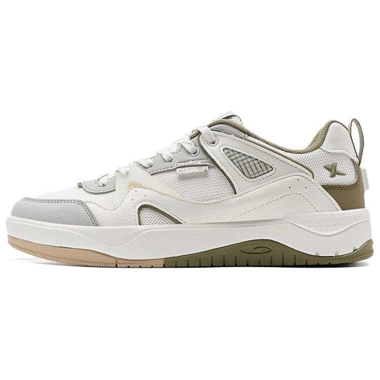XTEP XTEP Coverage Abrasion Resistant Support Low top Skateboard Shoes Men's White Gray